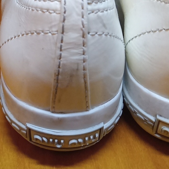 Miu Miu women's patent leather studded toe sneaker size 37.5 - Picture 6 of 12